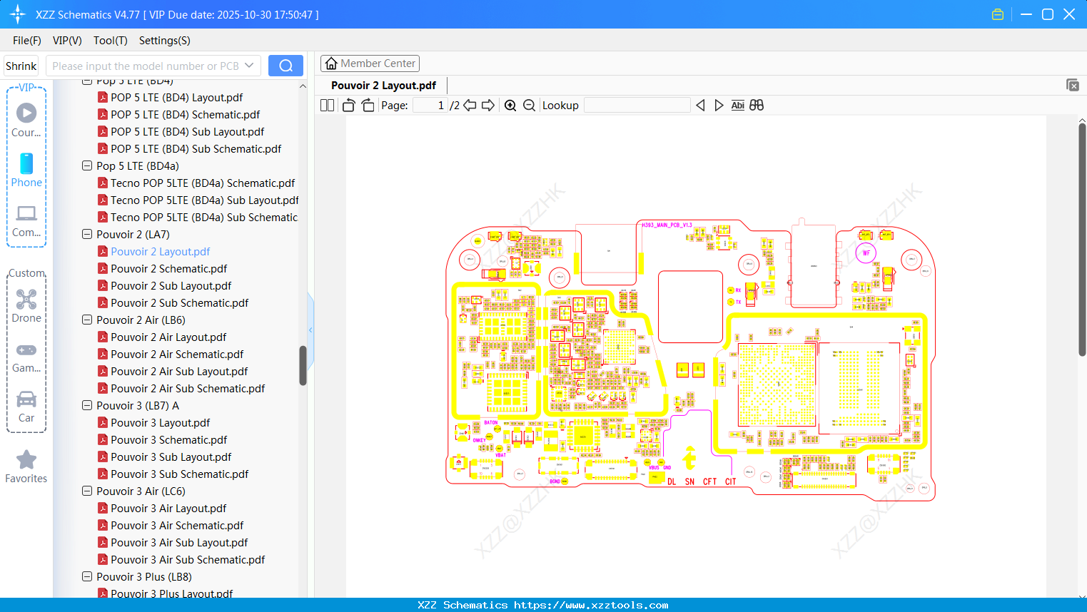 Tecno Pouvoir 2 Layout